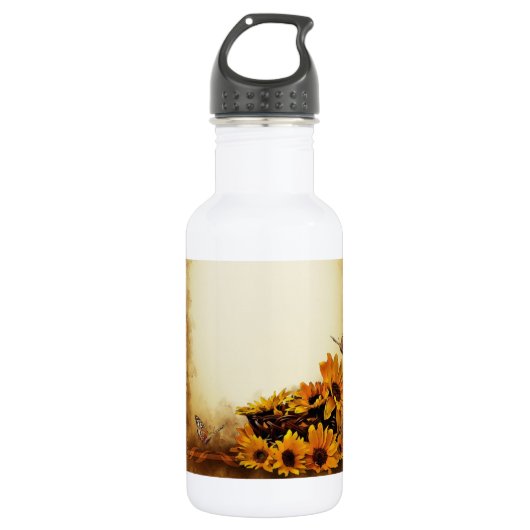 Zonnebloemen Waterfles (Voorkant)