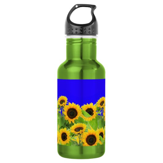 Zonnebloemen Waterfles (Voorkant)