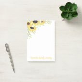 Zonnebloemen Waterverf Bloemen Geel Florence Post-it® Notes (Kantoor)