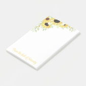 Zonnebloemen Waterverf Bloemen Geel Florence Post-it® Notes (Schuin)