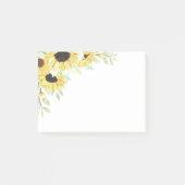 Zonnebloemen Waterverf Bloemen Gele bloemen Post-it® Notes (Voorkant)
