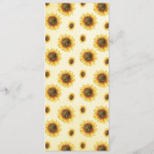 Zonnebloemen Waterverf Bloemenmenu's Menu (Achterkant)