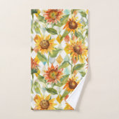 Zonnebloemen Waterverf bloemig Bad Handdoek (Handdoek)