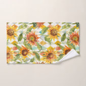 Zonnebloemen Waterverf bloemig Bad Handdoek (Handdoek)