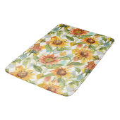 Zonnebloemen Waterverf bloemig Badmat (Gekanteld)