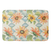 Zonnebloemen Waterverf bloemmotief Badmat (Voorkant)
