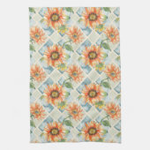 Zonnebloemen Waterverf bloemmotief Theedoek (Verticaal)