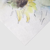 Zonnebloemen Waterverf Kunstontmijningspapier Tissuepapier (Detail)