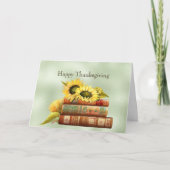 Zonnebloemen Waterverf Thanksgiving Feestdagen Kaart (Voorkant)