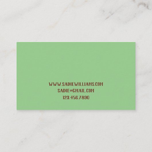 Zonnebloemen Waterverf Wildflower Yellow Visitekaartje (Achterkant)