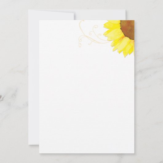 Zonnebloemen Waterverf Zonnebloemen Vrijgezellenfe Kaart (Achterkant)