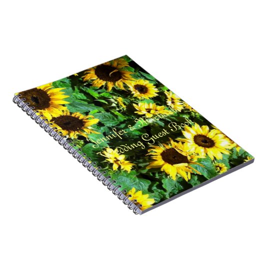 Zonnebloemen Weddenschap Notitieboek (Rechterzijde)