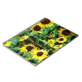 Zonnebloemen Weddenschap Notitieboek (Linkerzijde)