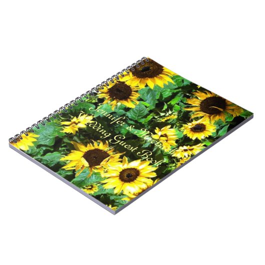 Zonnebloemen Weddenschap Notitieboek (Linkerzijde)