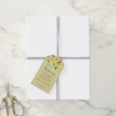 Zonnebloemen Weddenschap Welkom Favor Party Favor Cadeaulabel (Met Touw)