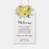 Zonnebloemen Weddenschap Welkom Favor Party Favor Cadeaulabel (Voorkant)