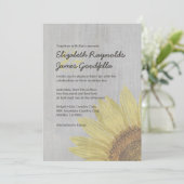 zonnebloemen Weddenschappen Kaart (Staand voorkant)