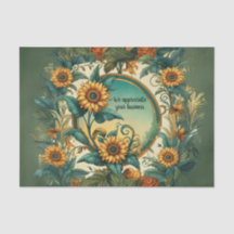  Zonnebloemen Weefsel Wrapping Paper