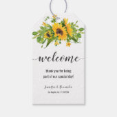 Zonnebloemen welkomstgeschenk Labels Cadeaulabel (Voorkant)