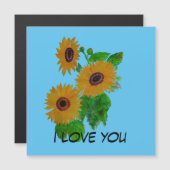 zonnebloemen wenskaart (Voorkant / Achterkant)