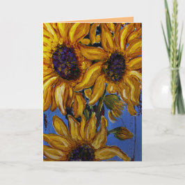 Zonnebloemen Wenskaart Kaart