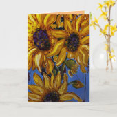 Zonnebloemen Wenskaart Kaart (Gele Bloem)