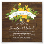 Zonnebloemen Wijziging van datum uitstelplannen no Foto Afdruk (Voorkant)