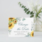 Zonnebloemen Wijziging van plannen Bruidsmeisjesfe Briefkaart (Staand voorkant)
