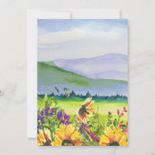 Zonnebloemen | Wild Meadow Summer Rustic Wedding Kaart (Achterkant)