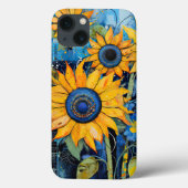 Zonnebloemen Wildbloemen Bloem Gemengde Media Desi Case-Mate iPhone Case (Achterkant)