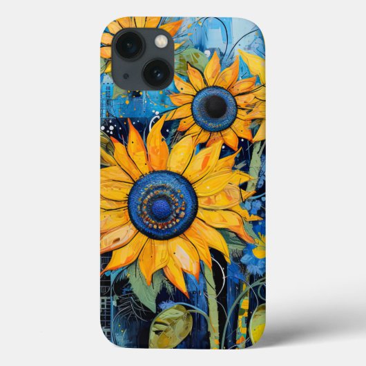 Zonnebloemen Wildbloemen Bloem Gemengde Media Desi Case-Mate iPhone Case (Achterkant)