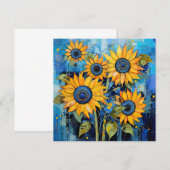 Zonnebloemen Wildbloemen Bloem Gemengde Media Desi Kaart (Voorkant / Achterkant)