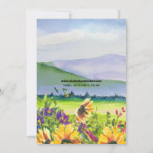 Zonnebloemen | Wilde Weide Zomer Trouwfoto Save The Date (Achterkant)