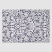 Zonnebloemen William Morris Paarse Bloemen Tissuepapier (Voorkant)