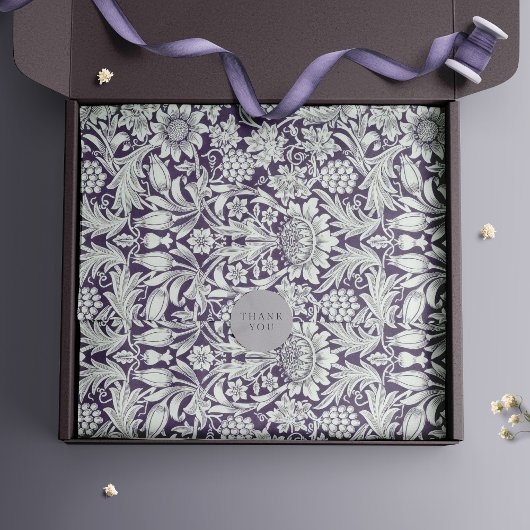 Zonnebloemen William Morris Paarse Bloemen Tissuepapier