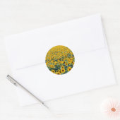 Zonnebloemen, Wisconsin Ronde Sticker (Envelop)