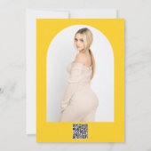 Zonnebloemen Wit Eenvoudig Rustiek Vrijgezellenfee Kaart (Achterkant)