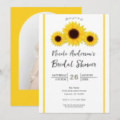 Zonnebloemen Wit Eenvoudig Rustiek Vrijgezellenfee Kaart (Voorkant / Achterkant)