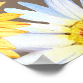 Zonnebloemen Witte Daisies Baby shower Welkom Poster (Hoek)