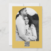 Zonnebloemen Witte Eenvoudige Rustieke Uitnodiging (Achterkant)