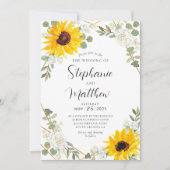 Zonnebloemen Witte rozen Geometrische botanische b Kaart (Voorkant)