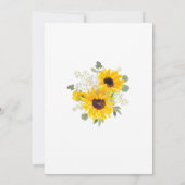 Zonnebloemen Witte rozen Geometrische botanische b Kaart (Achterkant)