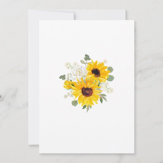 Zonnebloemen Witte rozen Geometrische botanische b Kaart (Achterkant)