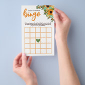 Zonnebloemen Yellow Mint Flowers Baby shower Bingo Flyer (Hand)