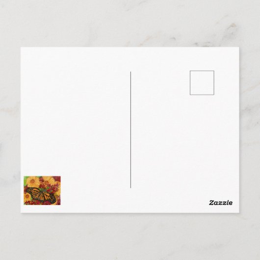 Zonnebloemen Zachte Waterverf Briefkaart (Achterkant)