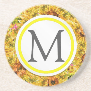 Zonnebloemen Zandsteen Onderzetter