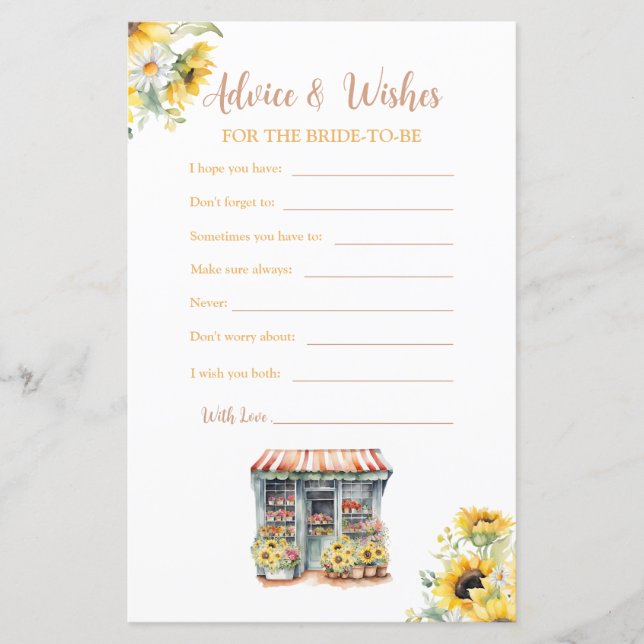 Zonnebloemen Ze is van de markt Advies en wensen (Voorkant)