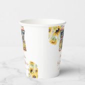 Zonnebloemen Ze is van de markt Bruids douche Papieren Bekers (Rechts)