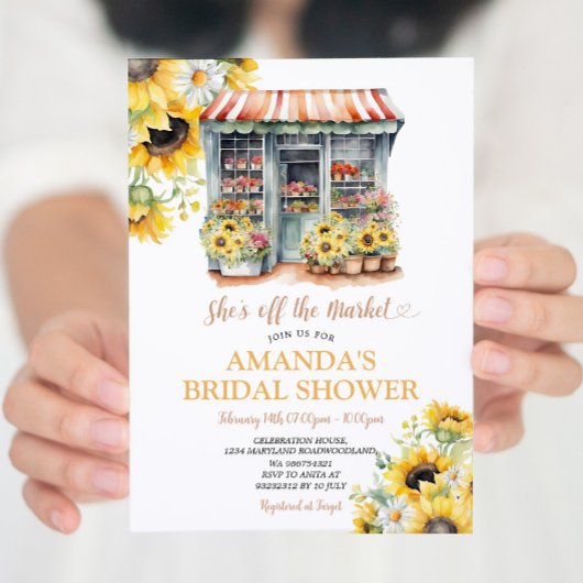 Zonnebloemen ze is van de markt Vrijgezellenfeest Kaart