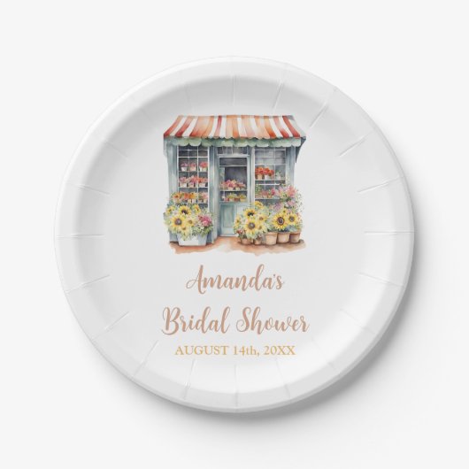 Zonnebloemen ze is van de markt Vrijgezellenfeest Papieren Bordje (Voorkant)